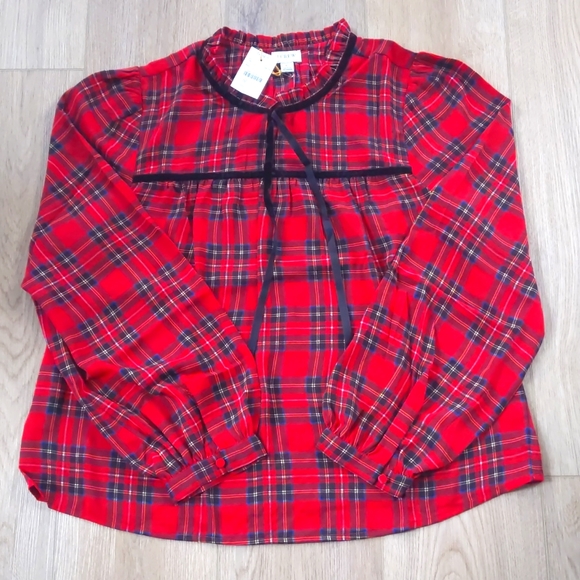 J. Crew Tops - J.Crew plaid blouse
